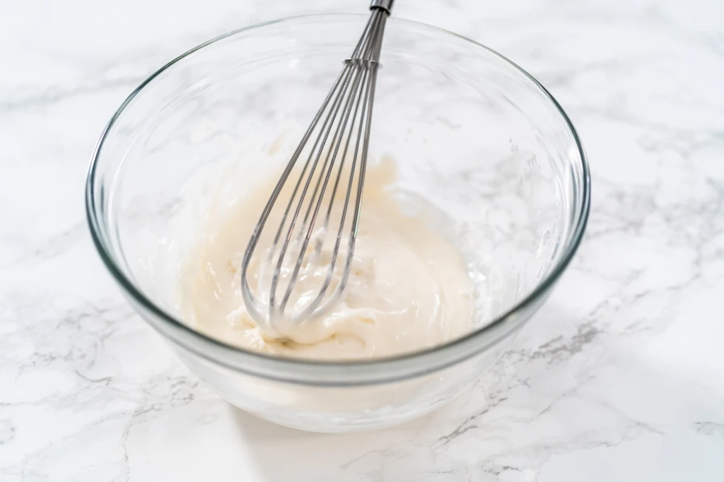 Pastel de Banana: Preparación del glaseado.