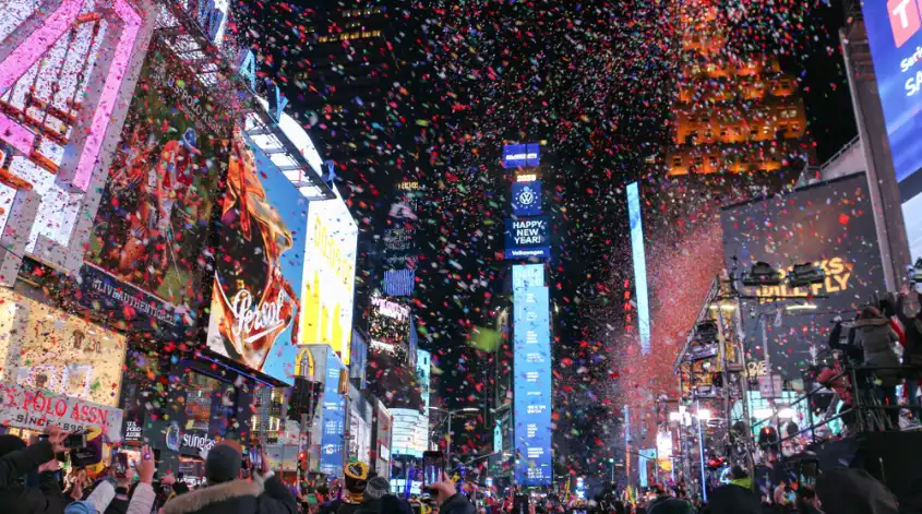 Celebración de la Nochevieja en Times Square NYC | Qué Onda