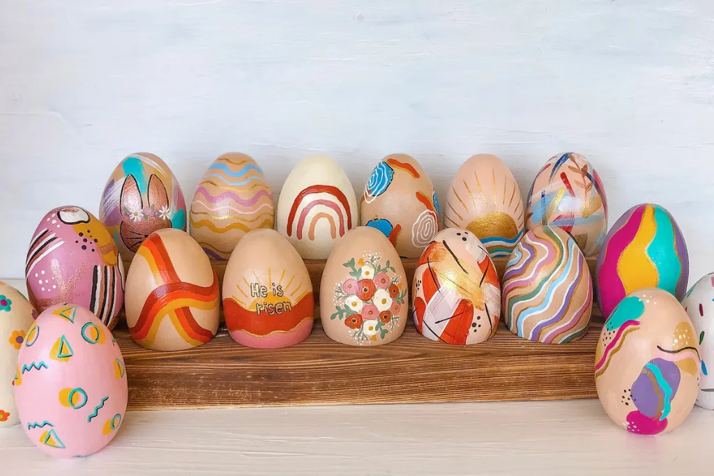 Huevos de Madera Decorativos | Qué Onda