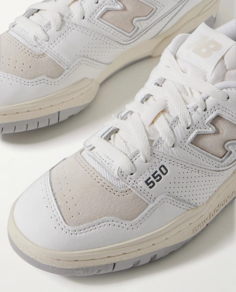 NEW BALANCE 550 perforated leather, suede and mesh sneakers 2 | Qué Onda