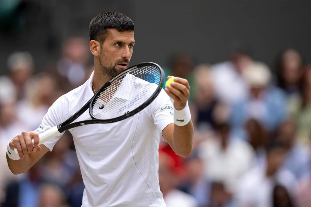 Novak Djokovic en el partido de la final de Wimbledon en contra Carlos Alcaraz | Qué Onda