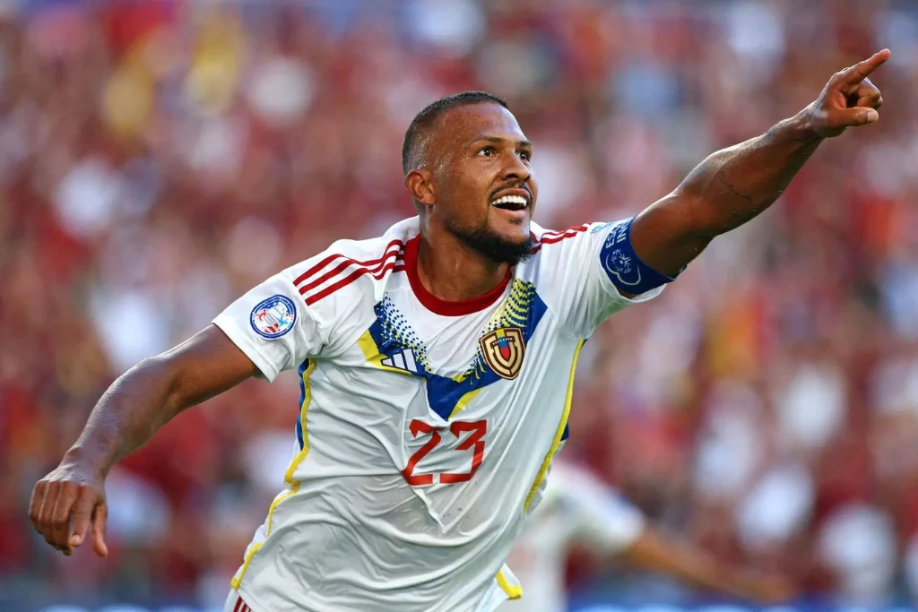 Salomón Rondón de Venezuela, mete el 2do gol del partido en contra Jamaica en la Copa América 2024 | Qué Onda