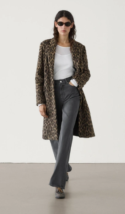 Massimo Dutti Animal Print Coat | Qué Onda